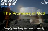 The Promises of God - Calvary Portsmouthcalvaryportsmouth.co.uk/.../2015/03/the_promises_of_god_pt3.pdf · The Promises of God James 1:5-7 •So the promise of wisdom being given