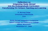 Reflections on Integrating Study Abroad into the ... the Undergraduate Curriculum: Transforming On-Campus Teaching and Learning ... Critical approaches to international education in