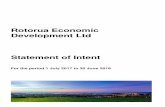 Rotorua Economic Development Ltd Statement of Intent · Rotorua Economic Development Ltd Statement of ... balanced and fully leveraged portfolio of business and tourism ... create