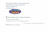 Department of Botany KUMAUN UNIVERSITY SSJ CAMPUS ALMORA brochure... · 1 Department of Botany KUMAUN UNIVERSITY SSJ CAMPUS ALMORA I nformation brochure (2014-20125) Admission to