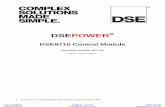 DSEPOWER · 1 Part No. 057-115 DSE8710 OPERATING MANUAL ISSUE 1 08/06/2010 ADM ... DSE PART DESCRIPTION 057-004 Electronic Engines And DSE Wiring Manual