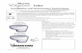 Installation and Maintenance Instructions - Raritan Inc. Marine... · 1 Installation and Maintenance Instructions Desription: Our Marine Elegance toilet is available in 12V or 24V