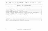 1776 of Crystal Lake Wine List - Squarespaceof+Crystal+Lake+Wine+List… · 1 Please note – vintages may vary 1776 of Crystal Lake Wine List Organic Farm to Fork Cuisine Table of