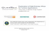 Exploration of High-Entropy Alloys for Turbine … Library/Events/2016/utsr/Wednesday...Exploration of High-Entropy Alloys for ... Exploration of High-Entropy Alloys for Turbine Applications