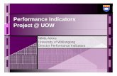 Performance IndicatorsPerformance Indicators Project @ UOW Warehousing SIG Fora... · Performance IndicatorsPerformance Indicators Project @ UOW ... ITC h er BA2 BA3 BA4 ... Data