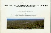 Vegetation Types of Texas -- Part 04 VEGETATION TYPES OF TEXAS ... Clower, D. F. 1978. ... USDA, SCS. 113 pp. + maps. Coffee, D. R. 1967. Soil survey of Menard Co., Texas. USDA, ...