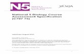 National 5 Biology Course Assessment Specification (C707 …€¦ · National 5 Biology Course Assessment Specification (C707 ... or designing experiments/practical ... for the National