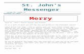 ST. JOHN’S MESSENGER December 16, 2015 Volume 95, …€¦  · Web viewDear St. John’s Church family and friends, ... We’d love for you to send a one-word description that
