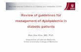 Review of guidelines for management of …icdm2012.diabetes.or.kr/slide/S10 Nan Hee Kim.pdfReview of guidelines for management of dyslipidemiain diabetic patients Nan HeeKim, ... ≥