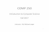 COMP 250 - McGill CIMlanger/250/0-slides.pdf · My “personal” web page: langer/ 2. My public COMP 250 web page 3 G-10 ? Welcome ! There are 650 of you enrolled in the two sections.