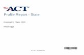 Profile Report - State - ACT · Tables for these new scores and indicators (Writing scores from ... serve as a direct link between what students have learned ... ACT PROFILE REPORT