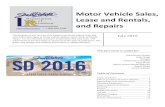 Motor Vehicle Sales, Lease and Rentals, and Repairs Facts... · Motor Vehicle Sales, Lease and Rentals, ... excludes tractors. ... South Dakota Department of Revenue │ Motor Vehicle
