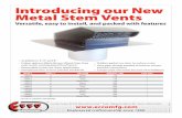 Introducing our New Metal Stem Vents - eccomfg.com Stem Vents flyer_CAN_final.pdf · and sppiers f sheet meta prdcts in rth merica. r prdcts are distrited thrgh factr athried distritrs