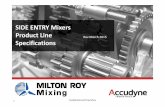 Side Entry Mixer - Product line specifications rev 0 …€¢ Design and mixer selections are ... o when product in the tank is ... Side Entry Mixer - Product line specifications rev