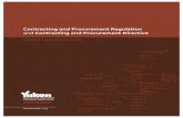 Contracting and Procurement Regulation and Contracting …hpw.gov.yk.ca/pdf/contract_procurement_regulation_directive.pdf · iii TABLE OF CONTENTS Contracting and Procurement Regulation