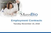 Tuesday November 15, 2016 - MassBiofiles.massbio.org/file/HRLR-11152016.pdf · agreement (NDA) • Whether employer will perform background check • Whether employee must sign arbitration
