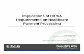 HC06 Implications of HIPAA Requirements on Healthcare ... · Requirements on Healthcare Payment Processing ... Healthcare Quality, and Medical Staff Services. ... 2013 Final Omnibus