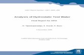 Analysis of test water - apga.org.auapga.org.au/wp-content/uploads/2009/10/CSIROHydrostatictestwater.… · CMIT-2005-259 CMIT Report Number: CMIT–2005–259 Analysis of Hydrostatic