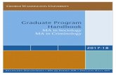 Graduate Program Handbook - The Department Sociology · Graduate Program Handbook . MA in Sociology . MA in Criminology. ... The Thesis Director becomes the student’s new Faculty