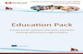 Education Pack · Education Pack, or toolbox, ... text contributions or slides created by the partners themselves ... Sinbad the Sailor would recount these