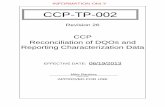 CCP Reconciliation of DQOs and Reporting Characterization Data · CCP Reconciliation of DQOs and Reporting ... CCP Reconciliation of DQOs and Reporting Characterization Data ... 4.2.8