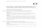 Energy and thermochemistry - Ancillary Resource Center manual for Burrows et.al. Chemistry3 Third edition ... Energy and thermochemistry Answers to worked examples WE 13.1 Types of