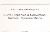 Curve Properties & Conversion, Surface Representations · 6.837 – Matusik . 6.837 Computer Graphics . Curve Properties & Conversion, Surface Representations . vectorportal.com .