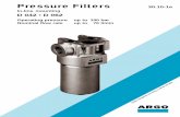 Pressure Filters - CNR Industries 2/6 Description Characteristics Application In the pressure circuits of hydraulic and lubrication systems. Performance features Protection against