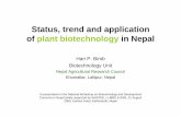 Plant Biotechnology Bimb1 06, 2009 · of plant biotechnology in Nepal Hari P. Bimb ... and sapling production ... • Cartagena Protocol on Biosafety proposed ...