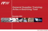 General Supplier Training: Ariba e-Sourcing Tool · PROFITABLE GROWTH, STRONG RETURNS What is Ariba e-Sourcing? Web based application which allows ITW and select suppliers to collaborate
