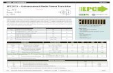 EPC2015 – Enhancement Mode Power Transistor sheets/efficient power... · EPC2015 – Enhancement Mode Power Transistor V DSS, 40 V R ... single layer 2 oz copper on FR4 board. See
