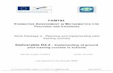 FAMT&L FORMATIVE ASSESSMENT IN MATHEMATICS FOR … · LLP Comenius FAMT&L: ... (Formative Assessment in Mathematics for Teaching and Learning) ... Administer an initial questionnaire