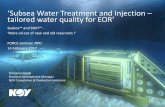 Subsea Water Treatment and Injection – tailored water ... · Torbjørn Hegdal Business Development Manager NOV Completion & Production Solutions Subsea Water Treatment and Injection