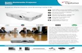 Bright Multimedia Projector BR333 - Optoma Multimedia Projector BR333 ... 3D content can be viewed with DLP Link active shutter 3D glasses when projector is used with a compatible