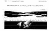 WATER RESOURCES RESEARCH CENTER - University … · Assistance from the Water Resources Research Center of ... An indication of technical and ... recovery from wastewater sludge was