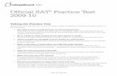 Official SAT Practice Test 2009 10 - Perfect Score Projectperfectscoreproject.com/wp-content/uploads/2014/04/CB-SAT-Practice...Official SAT® Practice Test 2009-10 Taking the Practice