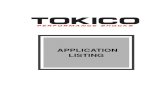 Tokico Performance Suspension Parts Catalog - … TO READ TOKICO NO. B 3 0 9 0 (Example) Serial Number Bore Size No Alphabet Hydraulic Shock Absorber 1000～6000 20000 A Suspension