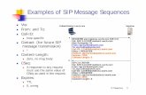 Examples of SIP Message Sequences - Add …docshare01.docshare.tips/files/24295/242951191.pdfIP Telephony 1 Examples of SIP Message Sequences Via: From: and To: Call-ID: host-specific