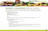 BASIC CLEANSE DAILY PLAN - imgix · BASIC CLEANSE DAILY PLAN 1. Day 1 ... • Water or almond milk to the max line and extract Pineapple DeLite ... • 1 bunch flat leaf parsley,