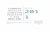 Comment Article Indexing Practices For MEDLINE · Web viewThe purpose of this project was to evaluate the efficacy of the current comment article indexing policy at the National Library