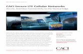 CACI Secure LTE Cellular Networks€™s 4G LTE cellular system delivers tactical, secure wireless connectivity for U.S. military 4G LTE networks. ... n Reduces training time and simplifies