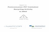 Postconsumer PET Container Recycling Activity in …plasticsrecycling.org/images/pdf/resources/reports/APR_NAPCOR_2015...Report on Postconsumer PET Container Recycling Activity in