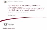 Post-Fall Management Guidelines: Supplementary … Post-Fall Management Guidelines: Supplementary Discipline Specific Guidelines Falls Prevention Health Network March 2015