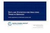 DATA AND STATISTICS FOR ANALYZING TRADE IN …€¦ ·  · 2015-07-03DATA AND STATISTICS FOR ANALYZING TRADE IN SERVICES And its applications to World Bank country work Jose Guilherme