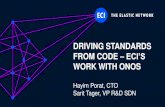 WORK WITH ONOS - events.static.linuxfound.org WITH ONOS Hayim Porat, CTO Sarit Tager, VP R&D SDN . ECI Proprietary 2 ... CDC ROADM OTN Switch CDC ROADM OTN Switch10 CDC ROADM 40 OTN