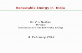 Renewable Energy in India - 1 IITK/Renewable Energy... · Renewable Energy in India ... hydropower, biomass, land fill gas, sewage treatment plant gas and ... • Minigrid systems
