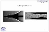 Oblique Shocks - GERALD CONDON · Gas Dynamics! Oblique shock and expansion waves! • The ﬂow quantity changes across an oblique shock are in the same direction as …