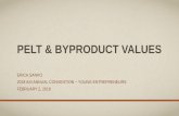 Pelt & Byproduct Values & BYPRODUCT VALUES ... • Pelt –Account for the majority of the value. ... •Lamb & lamb meal are widely used in dry dog food.
