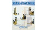 MAX-STACKER - Metro Hydraulic Jack Co. · The Max-Stacker MXIBH manual push models are available in 1,000, ... either the straddle design or the rigid fork over straddle models. With