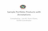 Sample Portfolio Products with Annotations - for children · Sample Portfolio Products with Annotations Compiled by: Lisa M. Dunn‐Flores, GT/AA Coordinator